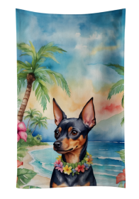 Miniature Pinscher Luau Kitchen Towel