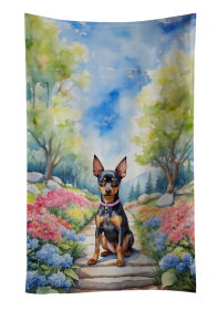 Miniature Pinscher Spring Path Kitchen Towel