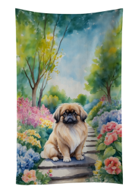 Pekingese Spring Path Kitchen Towel
