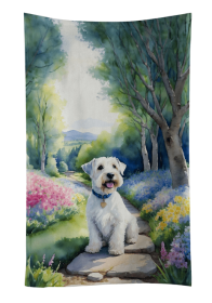 Sealyham Terrier Spring Path Kitchen Towel