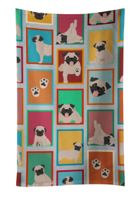 Lots of Fawn Pug Kitchen Towel