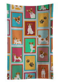Lots of Red and White Jack Russell Terrier Kitchen Towel
