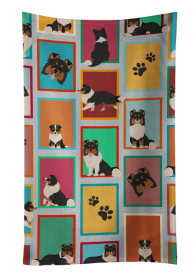 Lots of Tricolor Sheltie Kitchen Towel