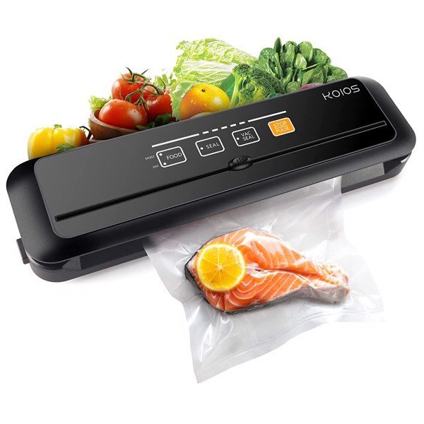 KOIOS Vacuum Sealer Machine, 86Kpa Automatic Vacuum Air food sealer/Built-in Cutter Starter Kit, Dry & Moist Food Preservation Modes, Pulse Function, KOIOS Vacuum Sealer Machine, 86Kpa Automatic Vacuum Air food sealer/Built-in Cutter Starter Kit, Dry & Moist Food Preservation Modes, Pulse Function,