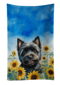 Cairn Terrier in Sunflowers Kitchen Towel (Color: 198453000000)