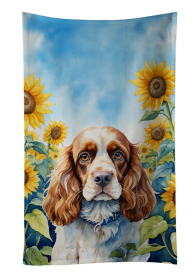 Cocker Spaniel in Sunflowers Kitchen Towel (Color: 198453000000)