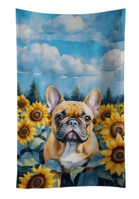 French Bulldog in Sunflowers Kitchen Towel (Color: 198453000000)