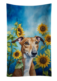 Greyhound in Sunflowers Kitchen Towel (Color: 198453000000)