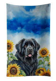 Newfoundland in Sunflowers Kitchen Towel (Color: 198453000000)