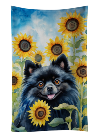 Pomeranian in Sunflowers Kitchen Towel (Color: 198453000000)