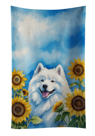 Samoyed in Sunflowers Kitchen Towel (Color: 198453000000)