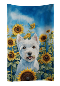 Westie in Sunflowers Kitchen Towel (Color: 198453000000)